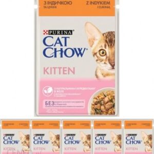 Cat Chow Kitten Indyk I Cukinia 6x85G