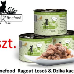 Catz Finefood Pakiet Ragout No 605 Łosoś Z Dziką Kaczką 12x180g