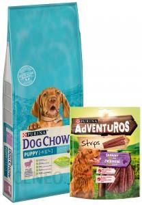 Dog Chow Puppy Z Jagnięciną Dla Szczeniąt 14Kg+Adventuros