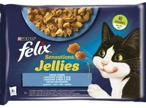 Felix Sensations Jellies Karma dla kotów smaki rybne w galaretce 4x85g