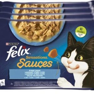 Felix Sensations Sauce Surprise Łosoś Morski I Sardynki 4x(16x100G)