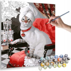 Malowanie po numerach, 40x50 cm Kot królewski