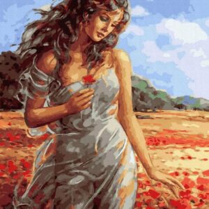 Obraz Malowanie po numerach Dziewczyna w polu