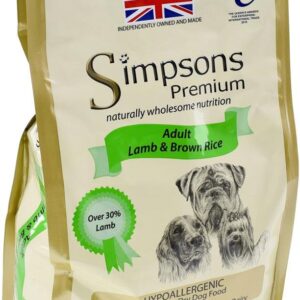 Simpsons Premium Adult Lamb & Brown Rice Bezglutenowa Karma Dla Dorosłych Psów Z Jagnięciną I Brązowym Ryżem 12Kg