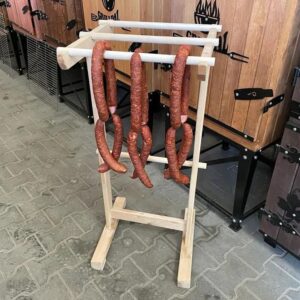 Stojak-suszarka do wędlin i ryb z drewna OLCHOWEGO