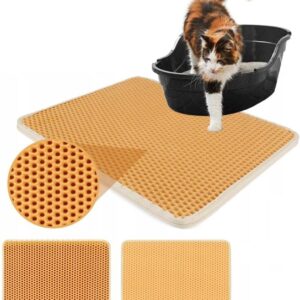 Unizoo Mata Wycieraczka Pod Kuwetę Zatrzymuje 90% Żwirku 30 30 Miodowa