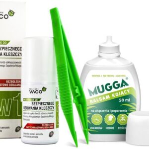 Vaco Zestaw Do Usuwania Kleszczy + Mugga Balsam Kojący