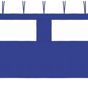 Vidaxl Ścianka Z Oknami Do Altany 4X2 M Niebieska (3070422)