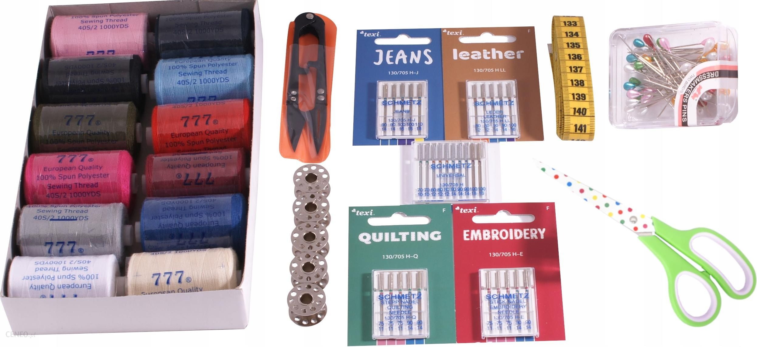 Zestaw krawiecki Nici/nożyczki/igły schmetz i inne